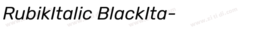RubikItalic BlackIta字体转换